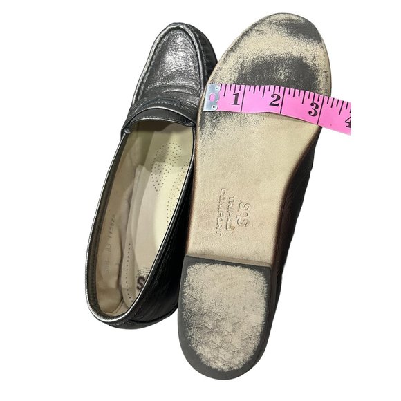 Vintage 90s SAS Wink Tripad Pewter Leather Loafers Size 8.5 M - Picture 7 of 12